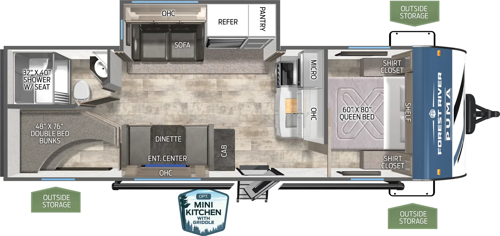 Puma 25BHS Floorplan